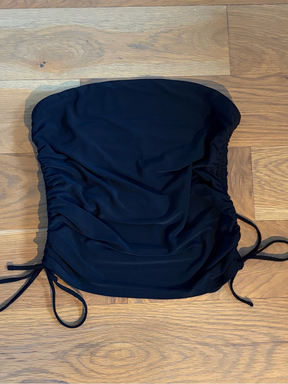 Express Black Strapless Ruched Too